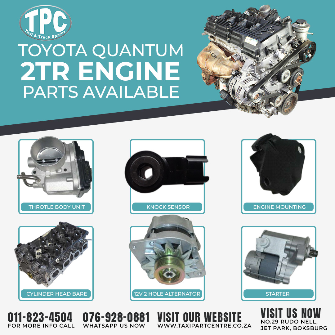 We stock the best parts for your Toyota Quantum 2TR Engine - Private Seller We stock the best parts for your Toyota Quantum 2TR Engine - Private Seller
