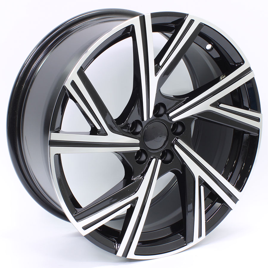 17″ 5548 5/100 Black Machine Face Alloy Wheels
