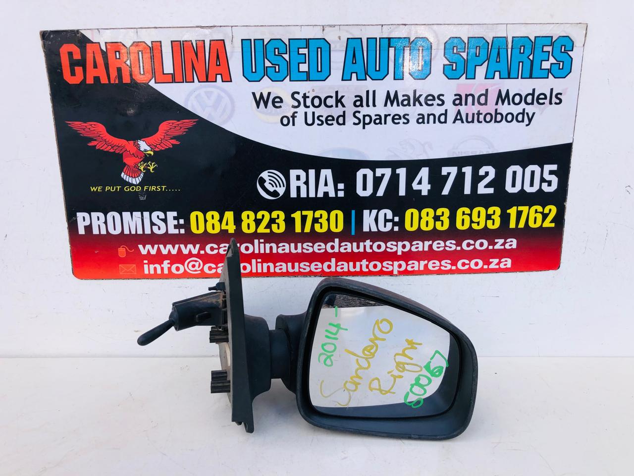 Renault Sandero Mk2 right side manual mirror (2013-2016)(no cover) - Private Seller Renault Sandero Mk2 right side manual mirror (2013-2016)(no cover) - Private Seller