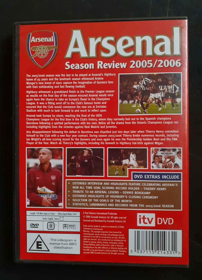 Arsenal 2005/06 Farewell To Highbury Season Review (DVD)