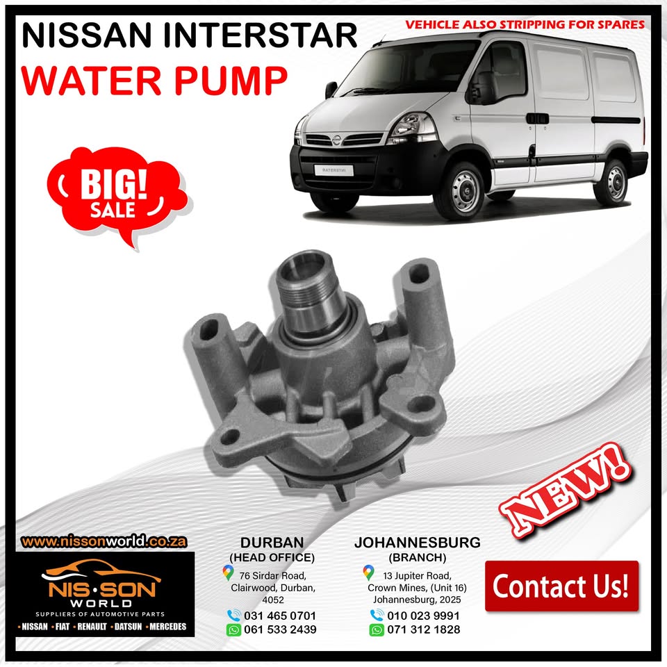 NISSAN INTERSTAR WATER PUMP - Private Seller