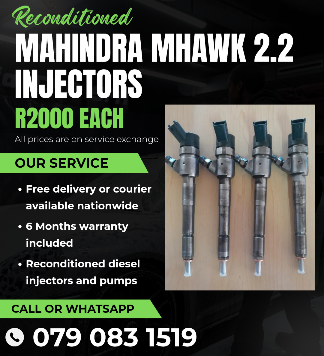 MAHINDRA MHAWK 2.2 INJECTORS FOR SALE - Private Seller MAHINDRA MHAWK 2.2 INJECTORS FOR SALE - Private Seller
