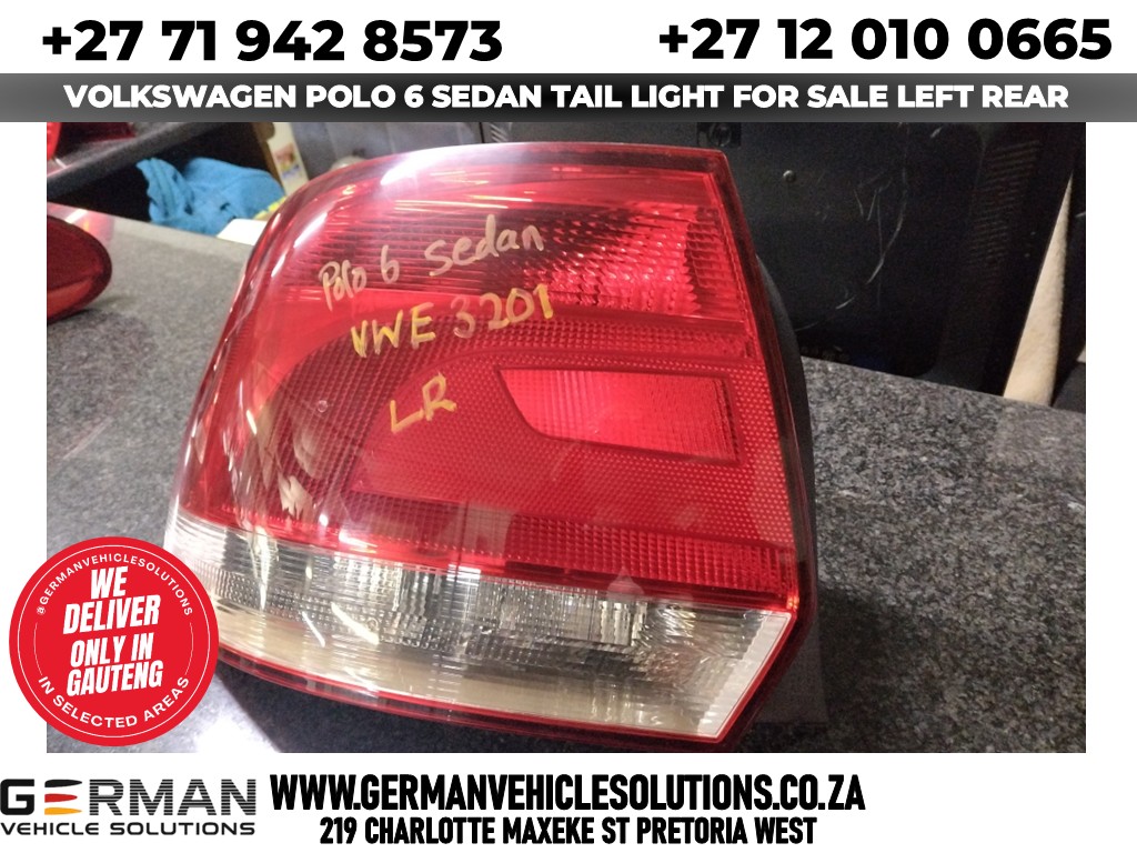 Volkswagen polo 6 sedan tail light for sale left rear