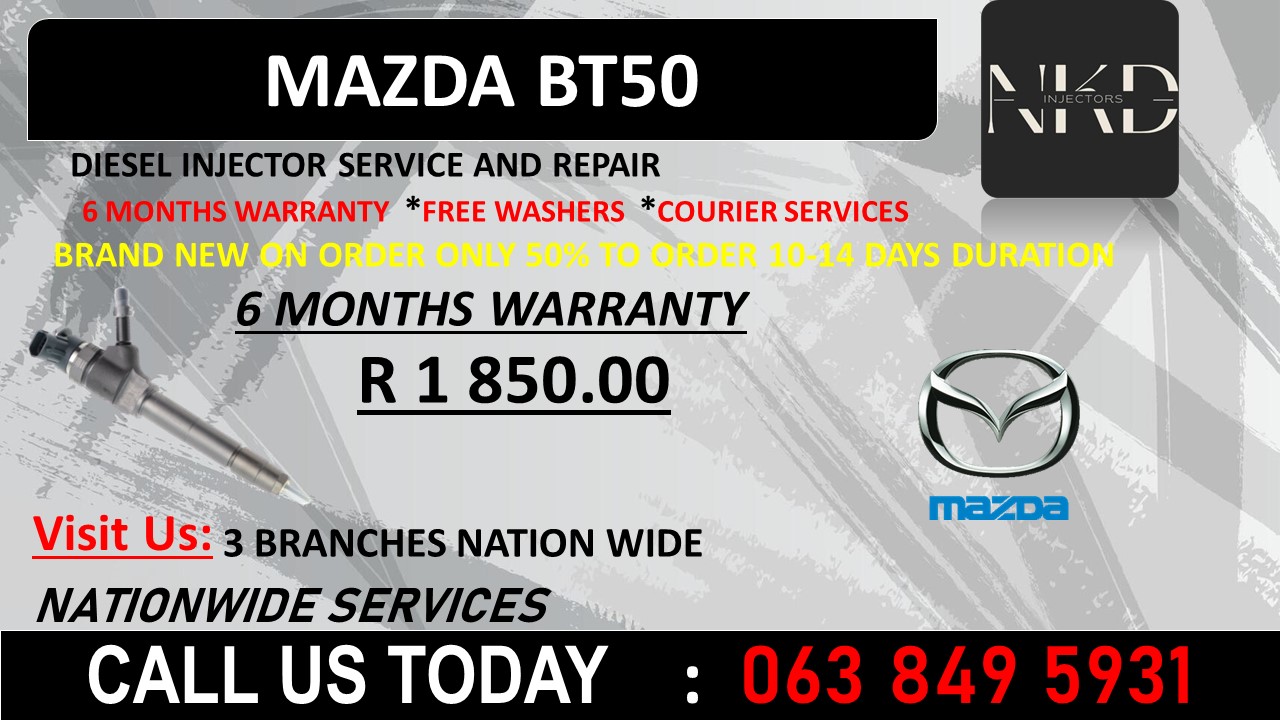 MAZDA BT50 DIESEL INJECTORS KWAZULU NATAL PHOENIX - Private Seller MAZDA BT50 DIESEL INJECTORS KWAZULU NATAL PHOENIX - Private Seller