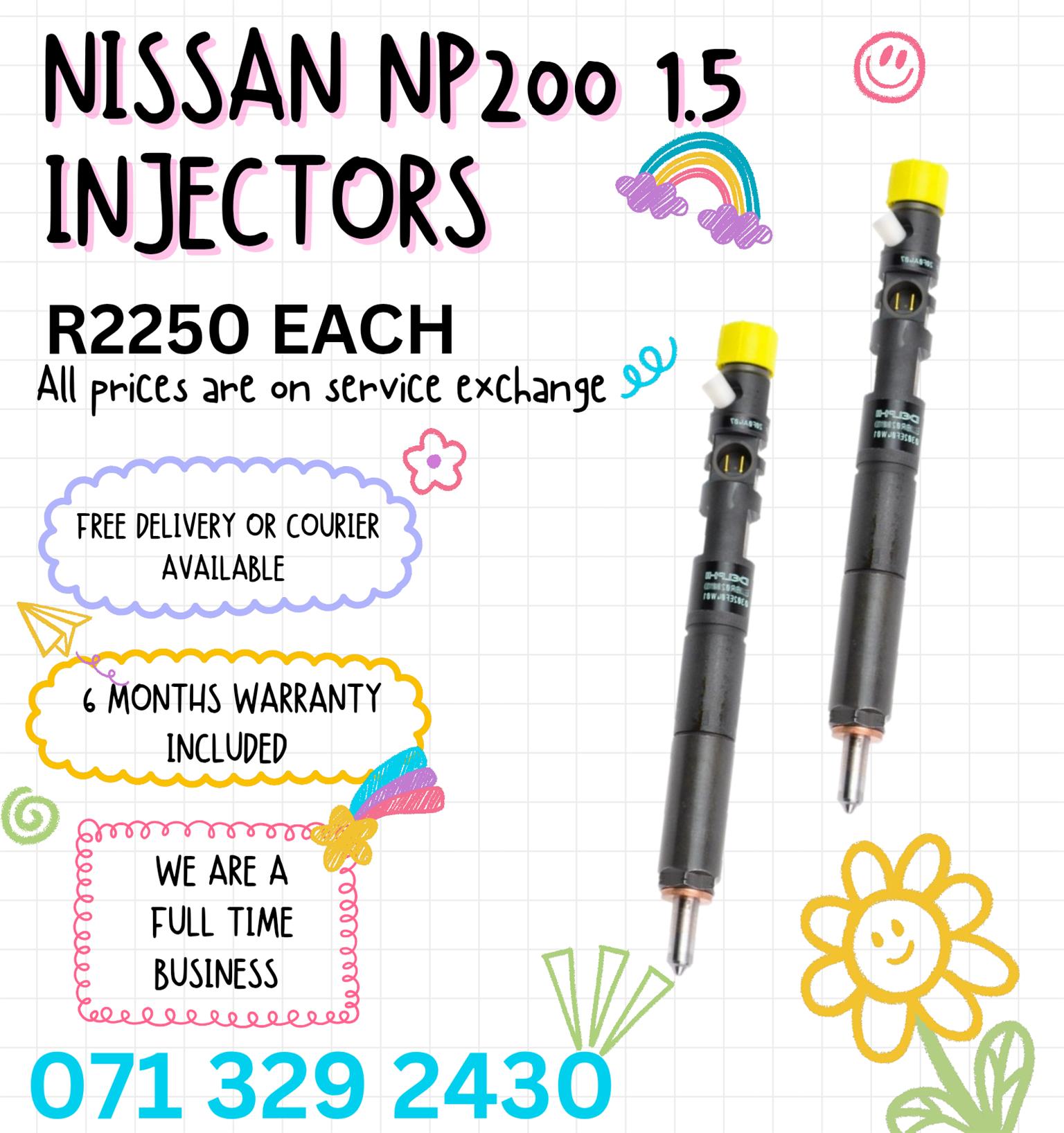 NISSAN NP200 1.5 INJECTORS FOR SALE WITH WARRANTY - Private Seller NISSAN NP200 1.5 INJECTORS FOR SALE WITH WARRANTY - Private Seller