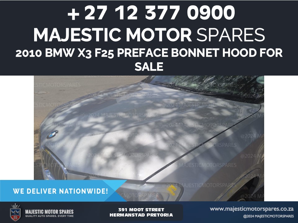 2010 BMW X3 F25 preface bonnet hood for sale - Private Seller 2010 BMW X3 F25 preface bonnet hood for sale - Private Seller