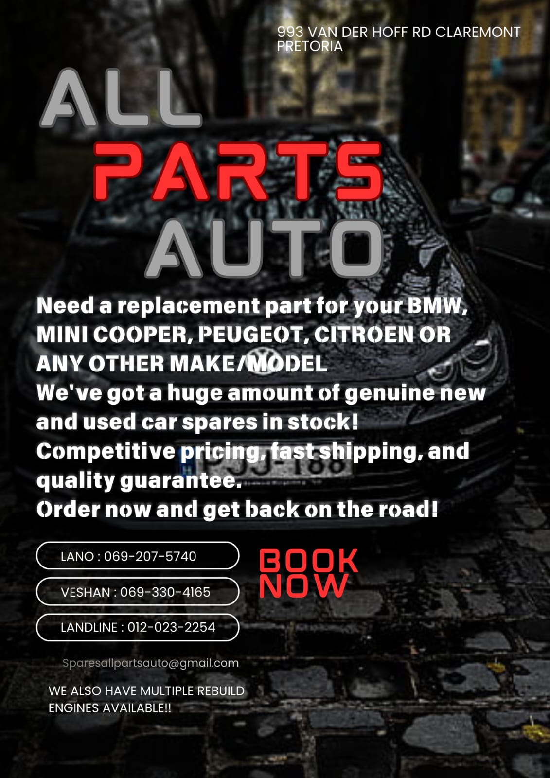 At Padayachy All-parts we have a huge variety of used or new parts in stock. - Private Seller At Padayachy All-parts we have a huge variety of used or new parts in stock. - Private Seller