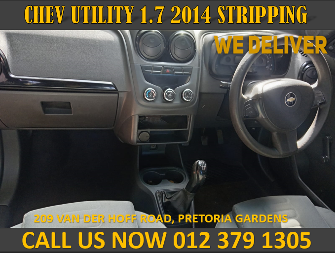 2014 CHEV UTILITY 1.8 STRIPPING FOR SPARES - Private Seller 2014 CHEV UTILITY 1.8 STRIPPING FOR SPARES - Private Seller