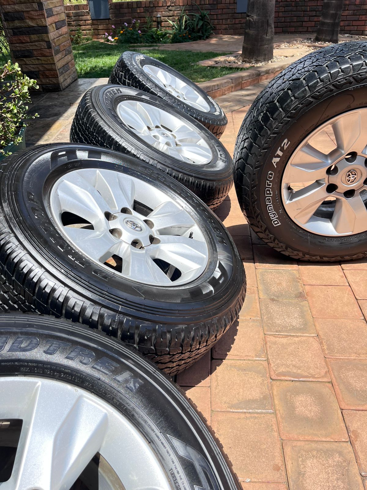 5 X TOYOTA HILUX RIMS WITH TYRES - Private Seller