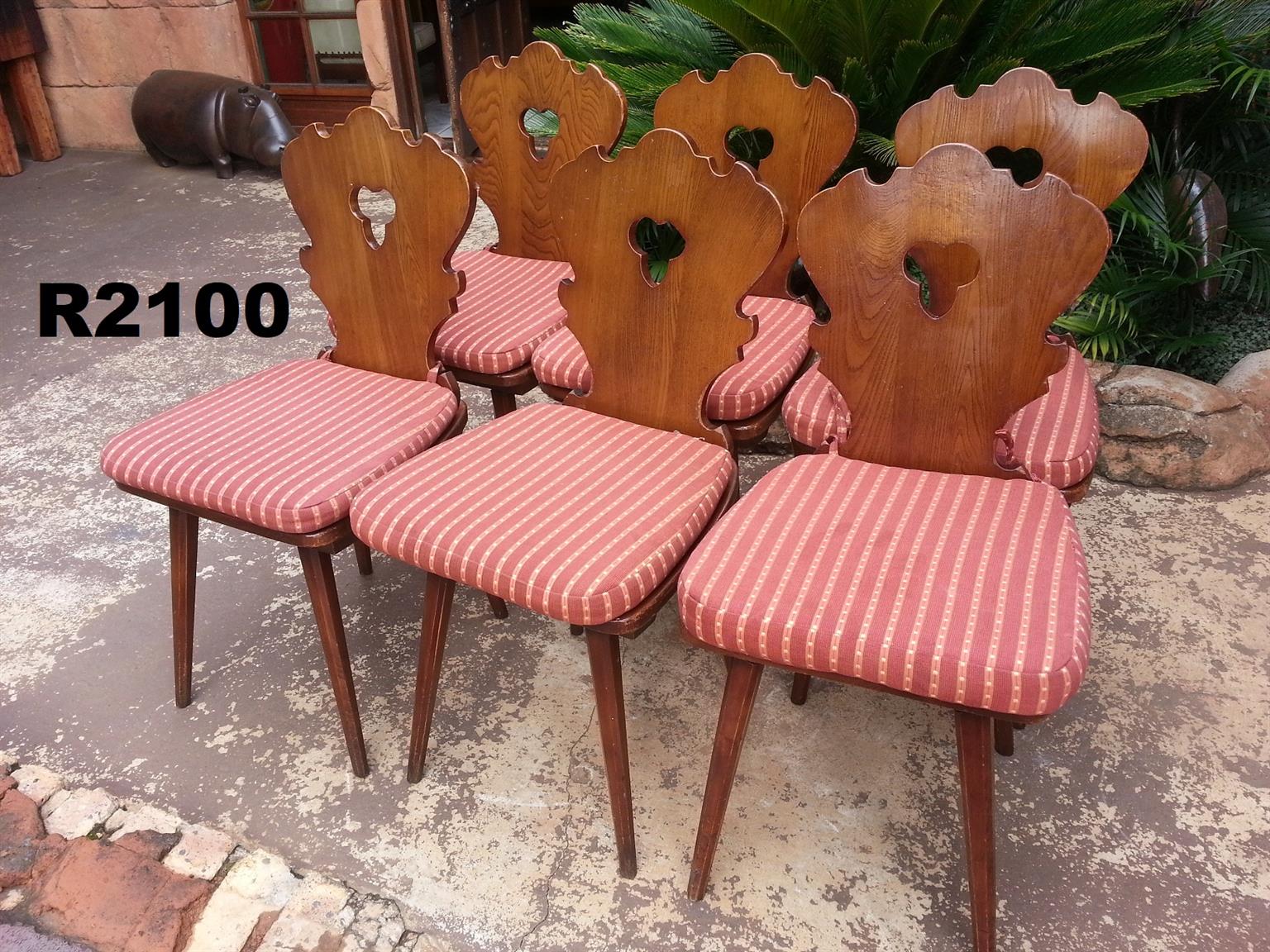 6 X Oak Kitchen Chairs Junk Mail