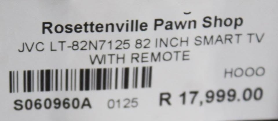 JVC LT-82N7125 82 inch smart tv with remote S060960A