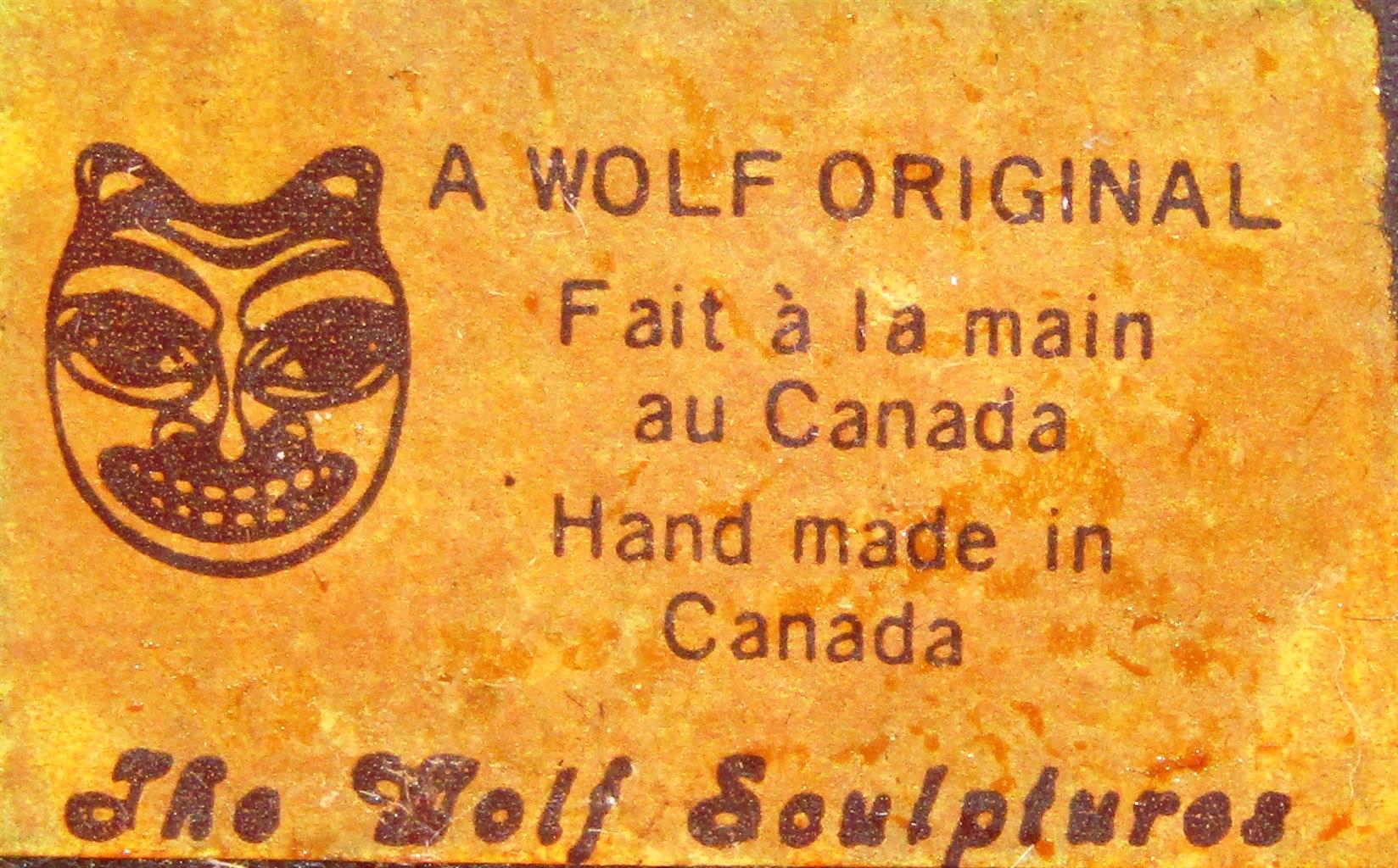 Inuit with Child Soapstone Sculpture - A Wolf Original
