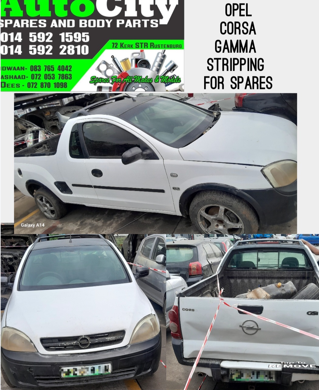 Corsa bakkie 2004 model stripping for spares at Autocity Spares - Private Seller
