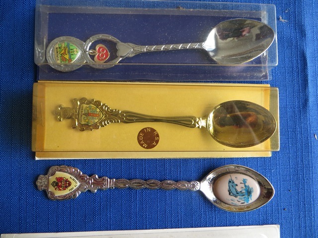 Collectible souvenir/place name tea spoons 107 in total