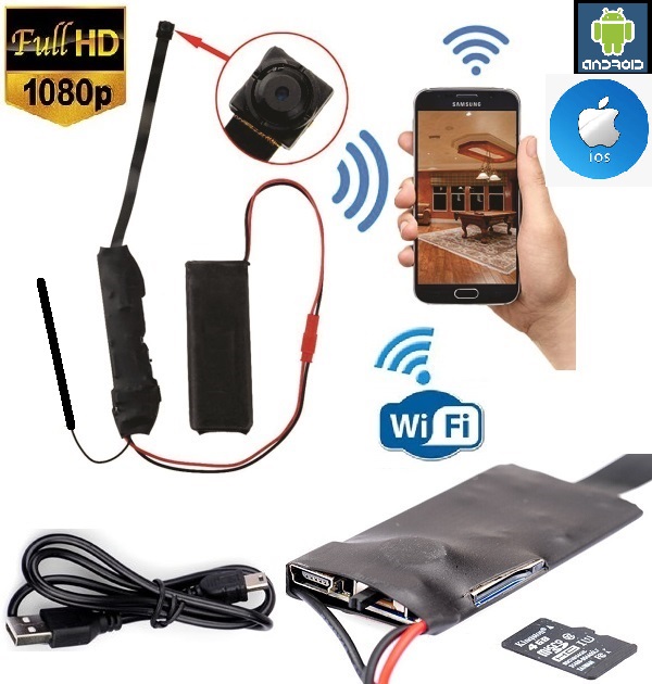 Wearable Mini WiFi Hidden Spy Camera HD Video Recorder Motion Sensor & More. NEW