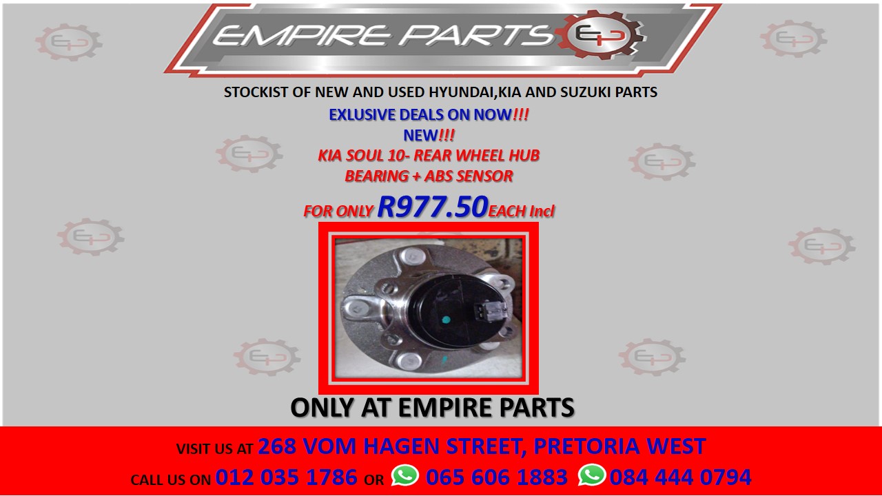 KIA SOUL 10- REAR WHEEL HUB BEARING + ABS SENSOR - Private Seller KIA SOUL 10- REAR WHEEL HUB BEARING + ABS SENSOR - Private Seller