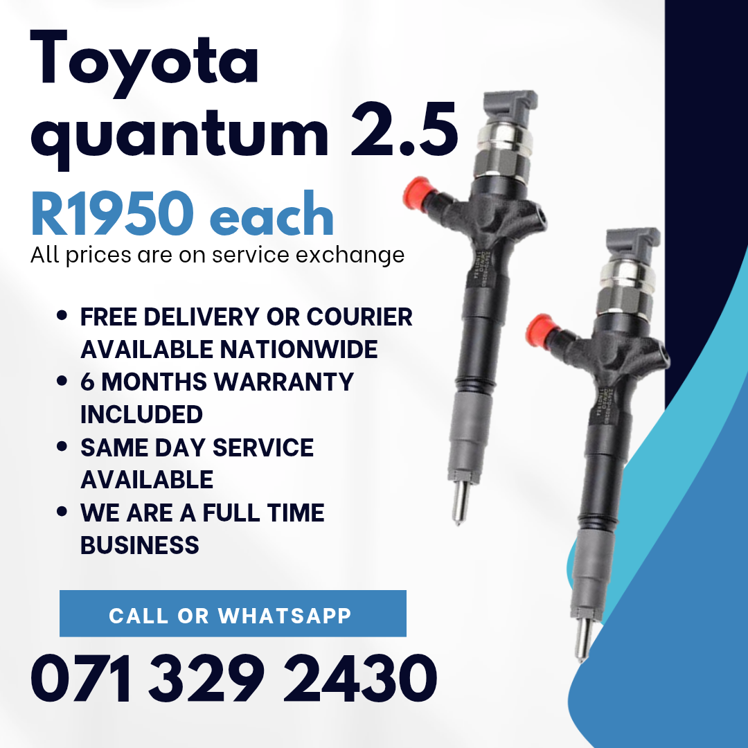 TOYOTA QUANTUM 2.5 INJECTORS FOR SALE WITH WARRANTY INCLUDED - Private Seller TOYOTA QUANTUM 2.5 INJECTORS FOR SALE WITH WARRANTY INCLUDED - Private Seller