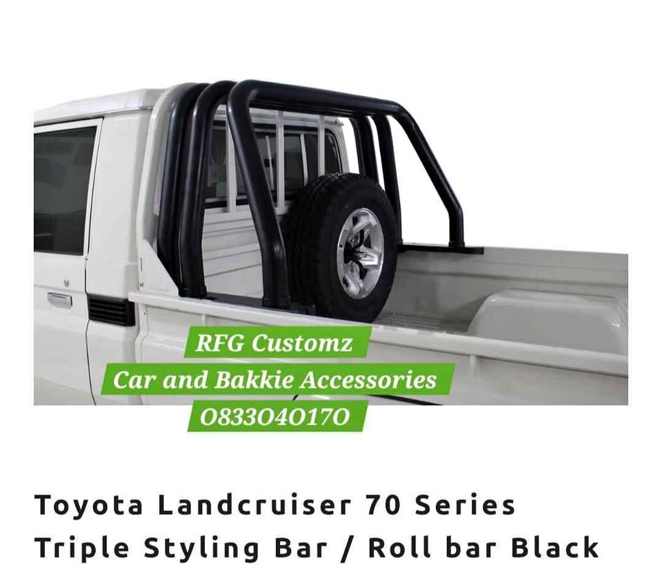 Toyota Landcruiser 70 series triple style black roll bar - Private Seller Toyota Landcruiser 70 series triple style black roll bar - Private Seller