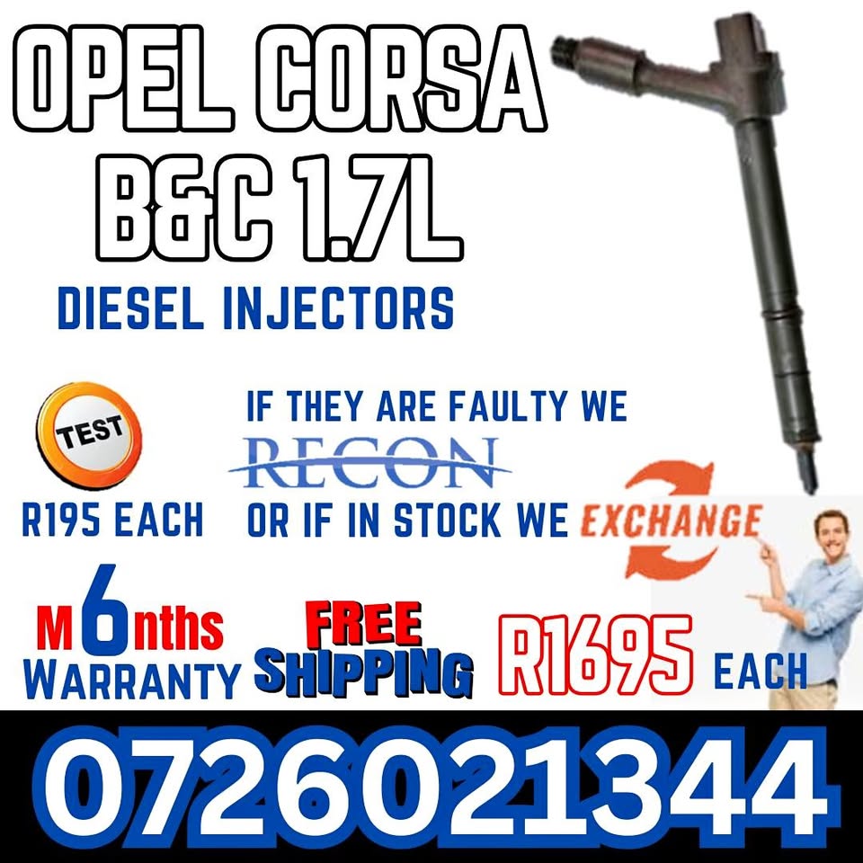 Opel Corsa B&C 1.7L diesel injectors for sale