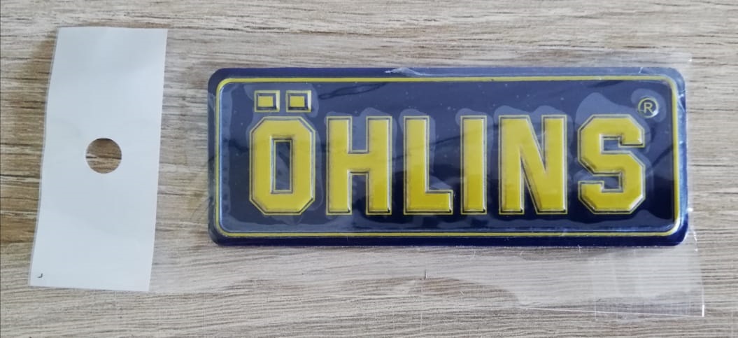 Motorcycle exhaust aluminium plate decals / metal stickers / badges