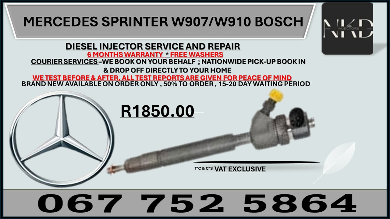 Mercedes Sprinter W907/W910 Bosch Diesel Injectors on Recondition