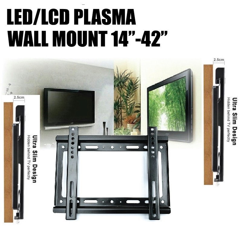 TV Wall Mount Bracket, Flat Panel TV Wall Bracket 14" ~ 42" inches. Brand New