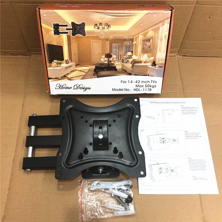 TV Wall Mount Bracket, Full Motion Cantilever Wall Mount 14 to 42 inches. NEW