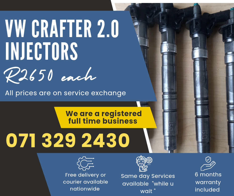 VW CRAFTER 2.0 INJECTORS FOR SALE WITH WARRANTY INCLUDED - Private Seller VW CRAFTER 2.0 INJECTORS FOR SALE WITH WARRANTY INCLUDED - Private Seller