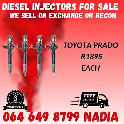 TOYOTA PRADO DIESEL INJECTORS FO SALE OR REFURBISH - Private Seller