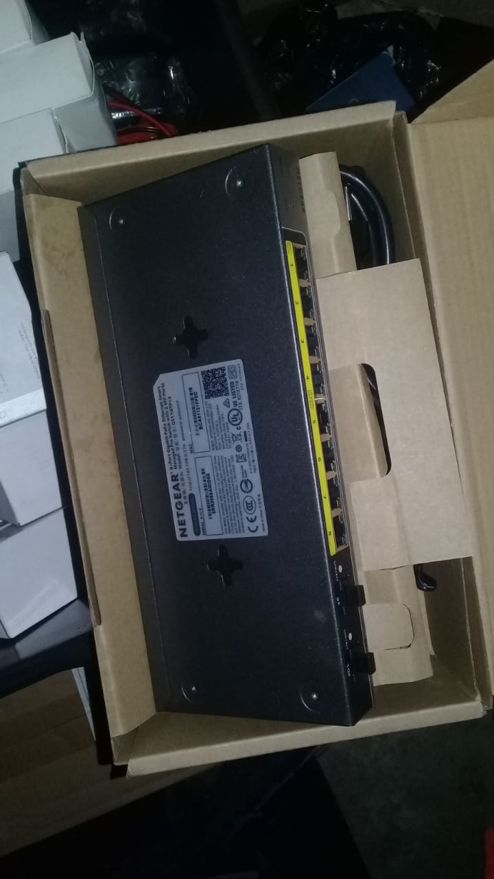 8 port plus 2 PoE Gigabit switches. Brand new, in boxes.
