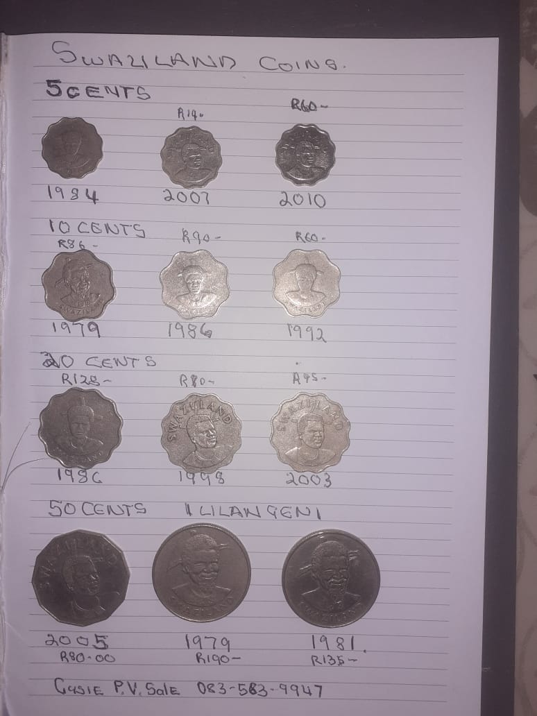 P.v.t coin collection