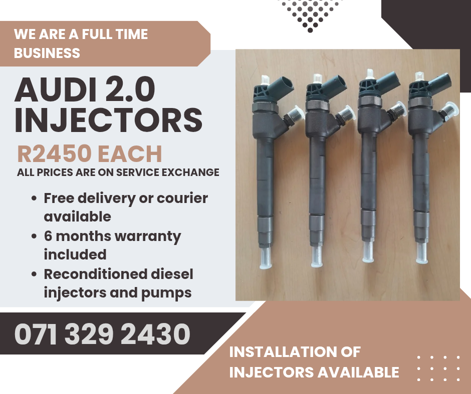 AUDI 2.0 TDI INJECTORS FOR SALE WITH WARRANTY - Private Seller AUDI 2.0 TDI INJECTORS FOR SALE WITH WARRANTY - Private Seller