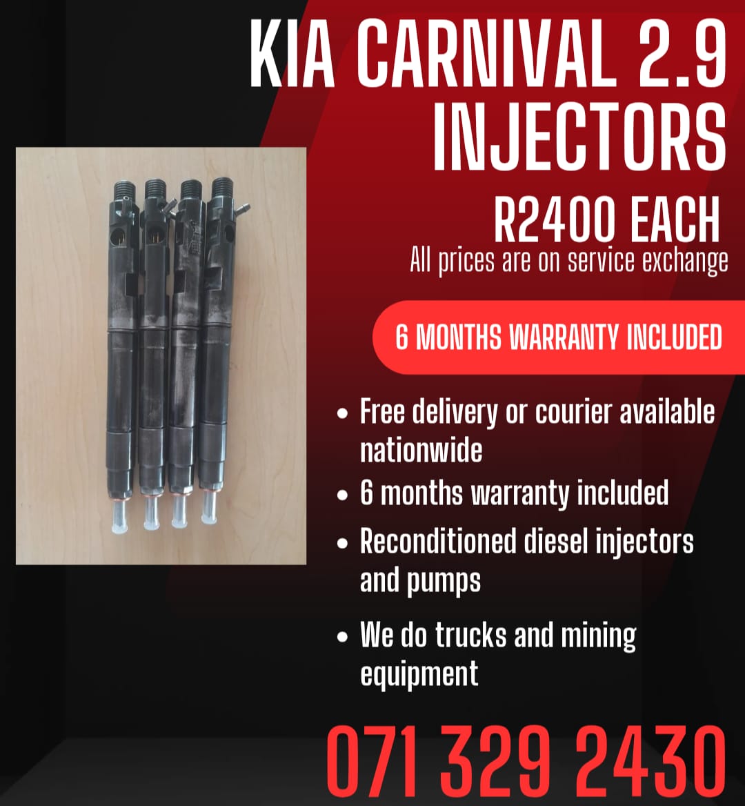 KIA CARNIVAL 2.9 INJECTORS FOR SALE WITH WARRANTY - Private Seller KIA CARNIVAL 2.9 INJECTORS FOR SALE WITH WARRANTY - Private Seller