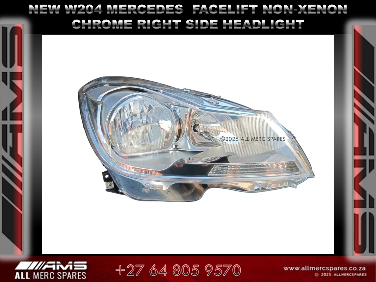 NEW W204 FACELIFT NON-XENON CHROME RIGHT HEADLIGHT - Private Seller NEW W204 FACELIFT NON-XENON CHROME RIGHT HEADLIGHT - Private Seller