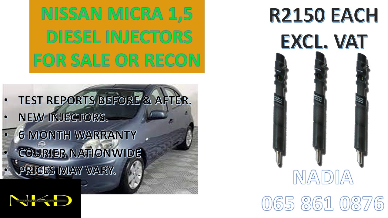 DIESEL INJECTORS FOR SALE FOR NISSAN MICRA 1.5 - RELIABLE - Private Seller DIESEL INJECTORS FOR SALE FOR NISSAN MICRA 1.5 - RELIABLE - Private Seller