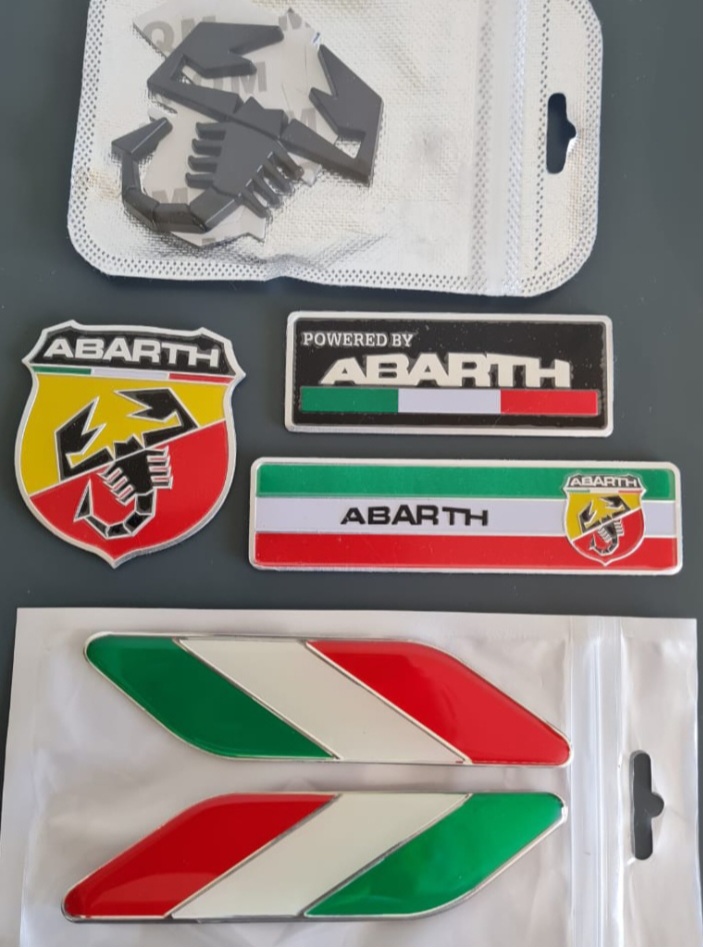 FIAT and Arbarth wheel centre caps badges. - Private Seller FIAT and Arbarth wheel centre caps badges. - Private Seller