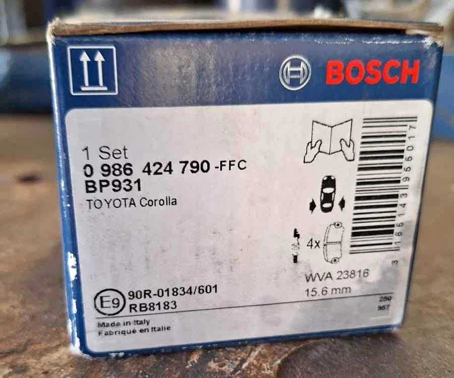 Toyota bosch brake pads. - Private Seller
