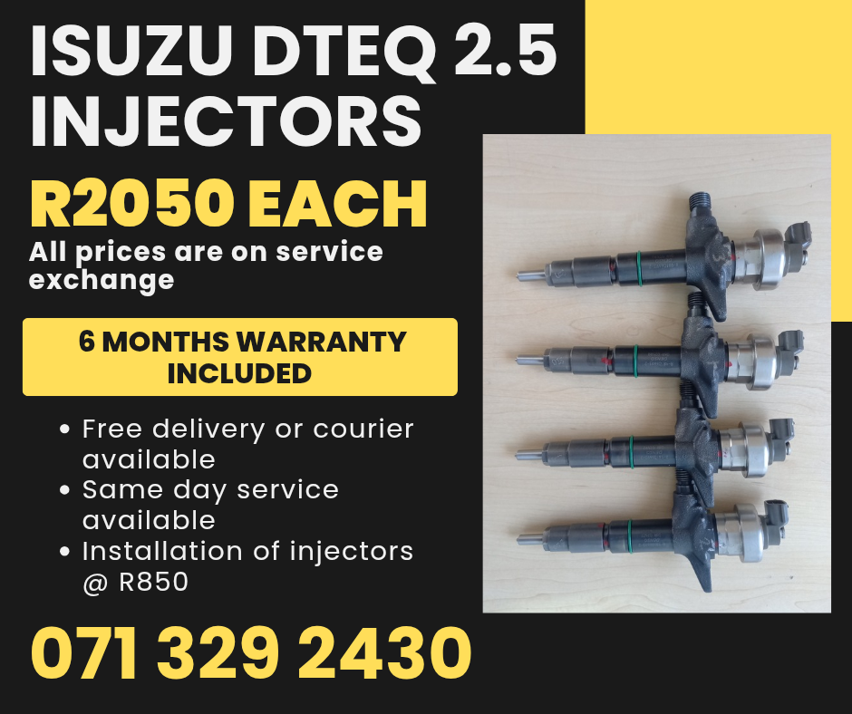 ISUZU DTEQ 2.5 INJECTORS FOR SALE WITH WARRANTY - Private Seller ISUZU DTEQ 2.5 INJECTORS FOR SALE WITH WARRANTY - Private Seller