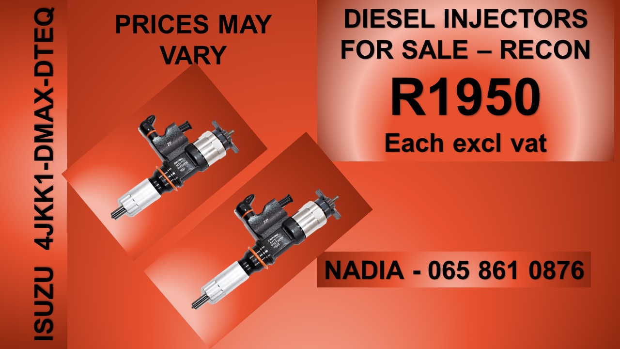 ISUZU 4JK1-DMAX-DTEQ DIESEL INJECTORS FOR SALE OR TO RECON - Private Seller ISUZU 4JK1-DMAX-DTEQ DIESEL INJECTORS FOR SALE OR TO RECON - Private Seller