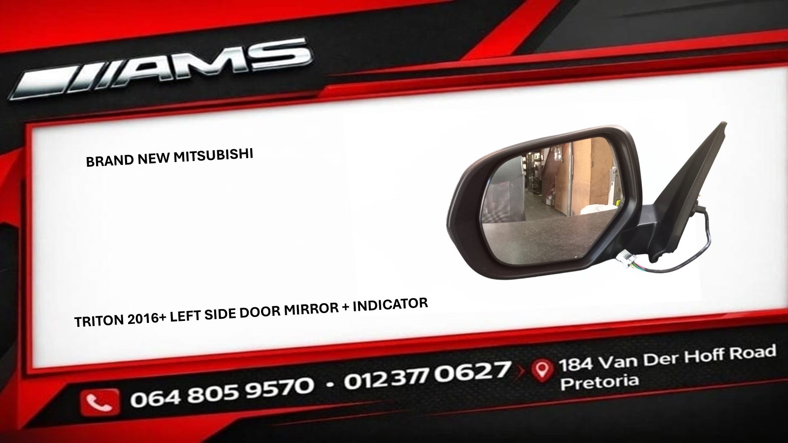 NEW MITSUBISHI TRITON 2016 LEFT SIDE DOOR MIRROR + INDICATOR - Private Seller NEW MITSUBISHI TRITON 2016 LEFT SIDE DOOR MIRROR + INDICATOR - Private Seller
