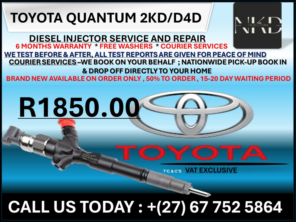 Toyota Quantum 2KD/D4D Diesel Injectors - Private Seller