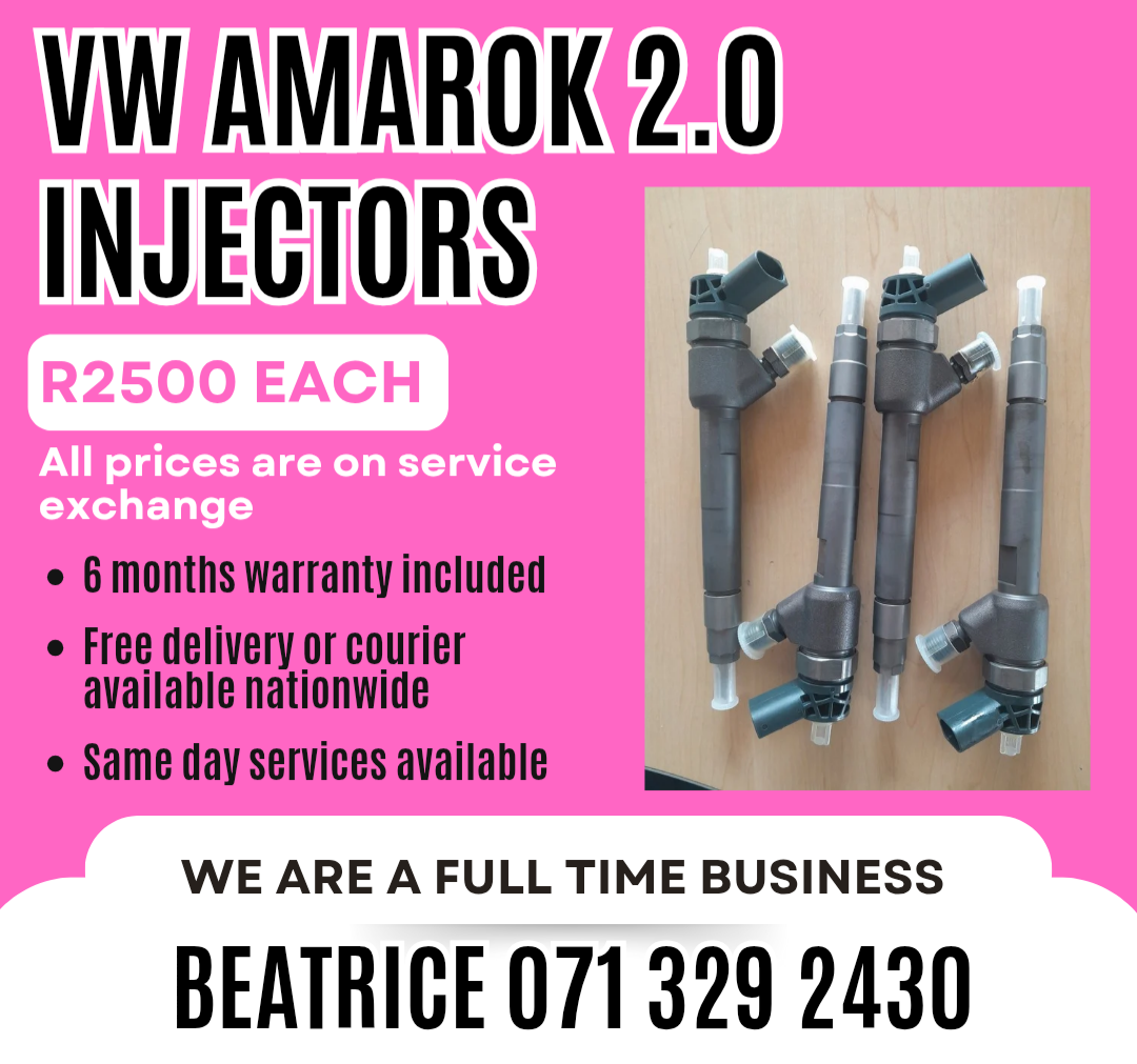 VW AMAROK 2.0 DIESEL INJECTORS FOR SALE WITH WARRANTY - Private Seller VW AMAROK 2.0 DIESEL INJECTORS FOR SALE WITH WARRANTY - Private Seller