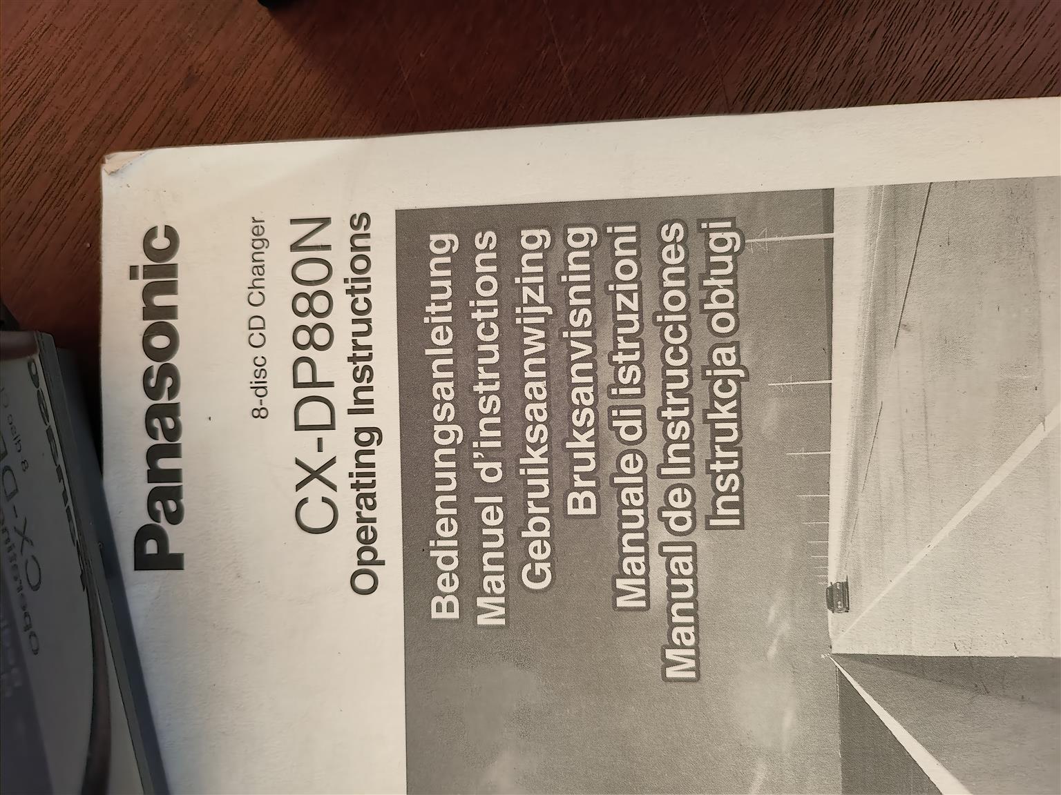 Panasonic 6 Disc CD changer. With original certificate and booklet.