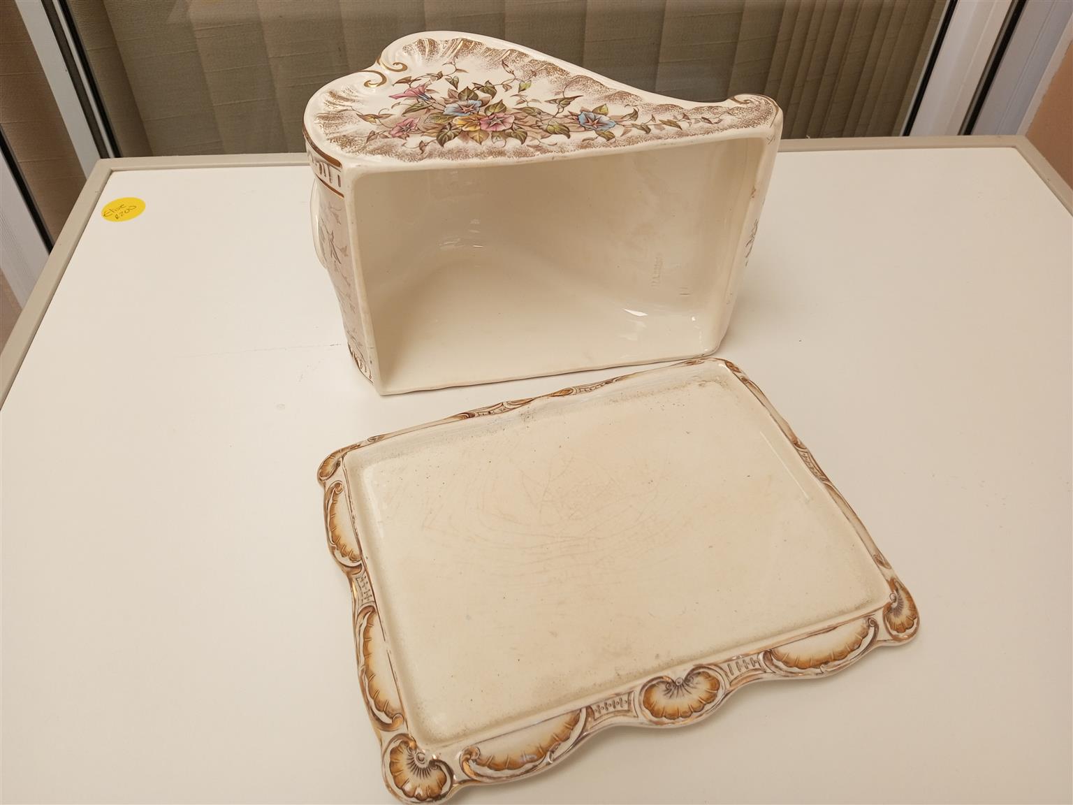 Stunning Large Antique Cheese Dome And Plate