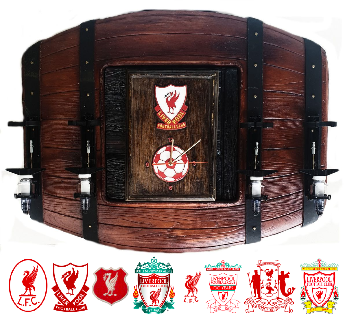Liverpool FC Liquor Dispensers Flat Barrel with 4 Optics. Brand New Products.