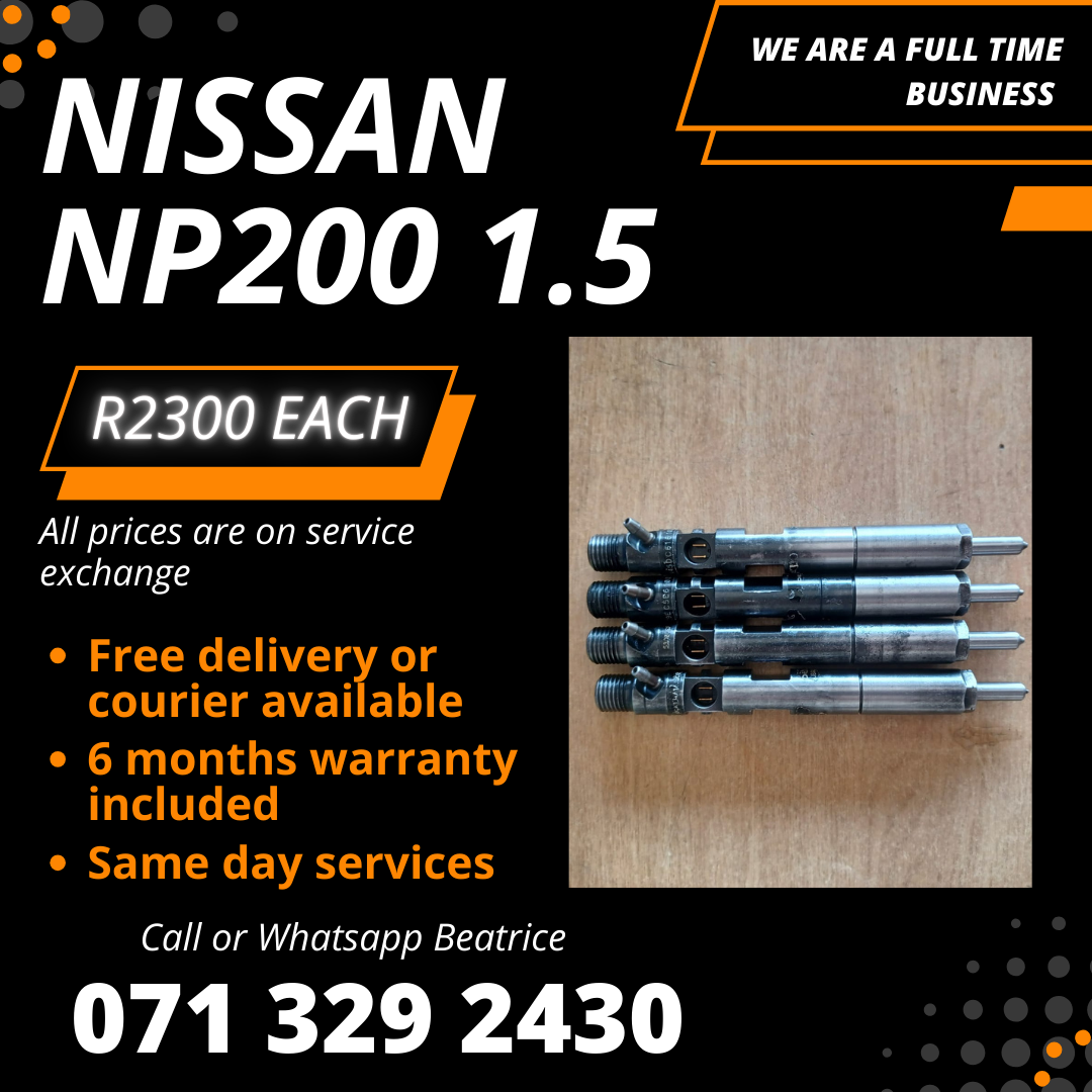 NISSAN NP200 1.5 DIESEL INJECTORS FOR SALE WITH WARRANTY - Private Seller NISSAN NP200 1.5 DIESEL INJECTORS FOR SALE WITH WARRANTY - Private Seller