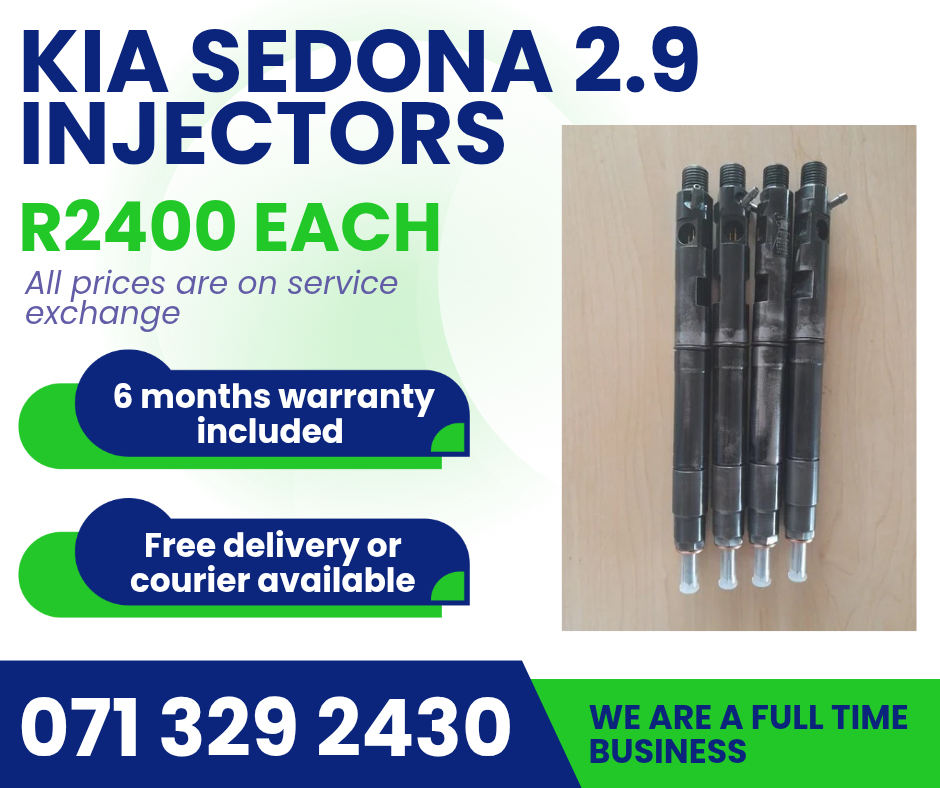 KIA SEDONA 2.9 INJECTORS FOR SALE WITH WARRANTY - Private Seller KIA SEDONA 2.9 INJECTORS FOR SALE WITH WARRANTY - Private Seller