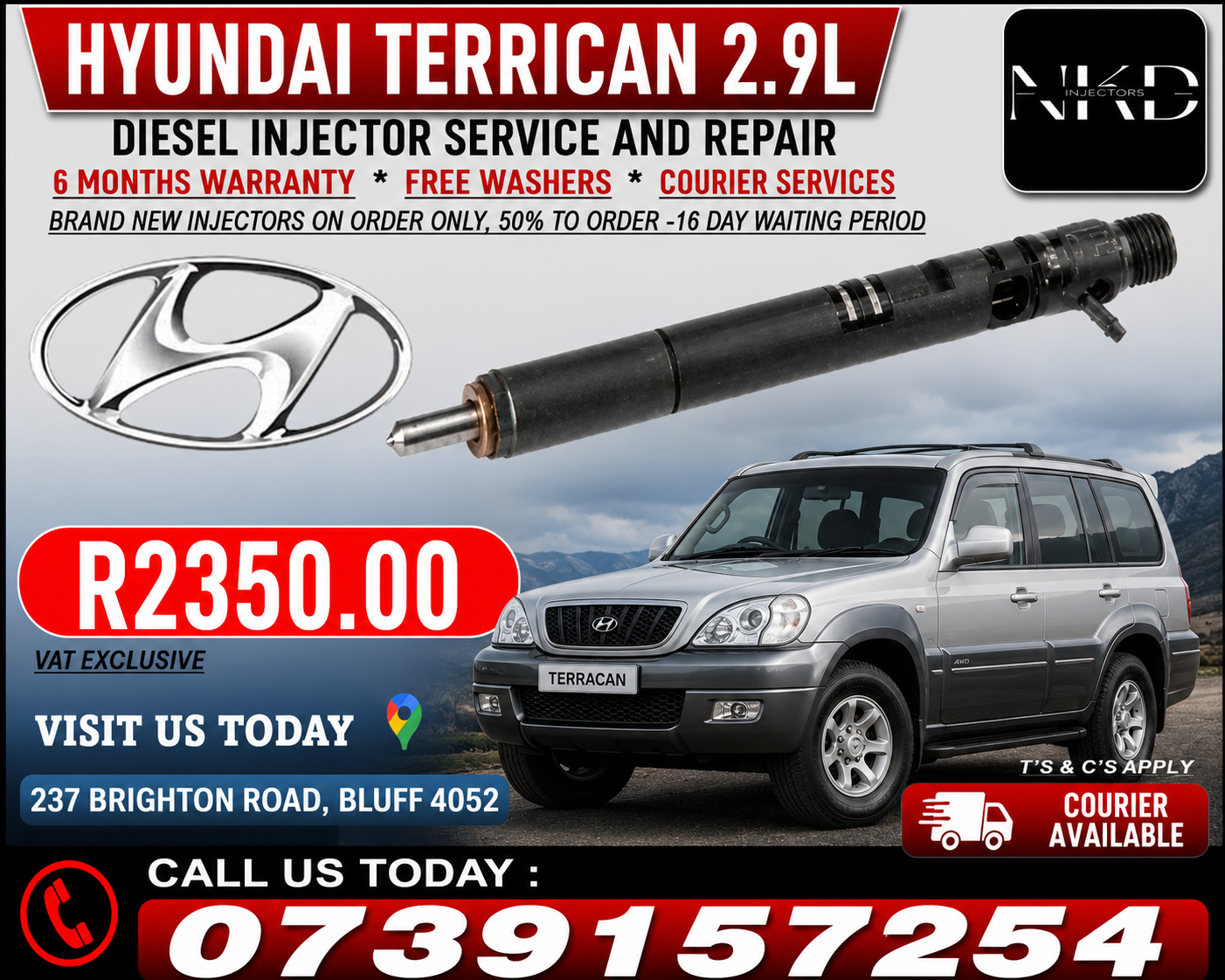 Hyundai_Terrican_2.9L_Diesel_Injectors_On_Recondition - Private Seller Hyundai_Terrican_2.9L_Diesel_Injectors_On_Recondition - Private Seller