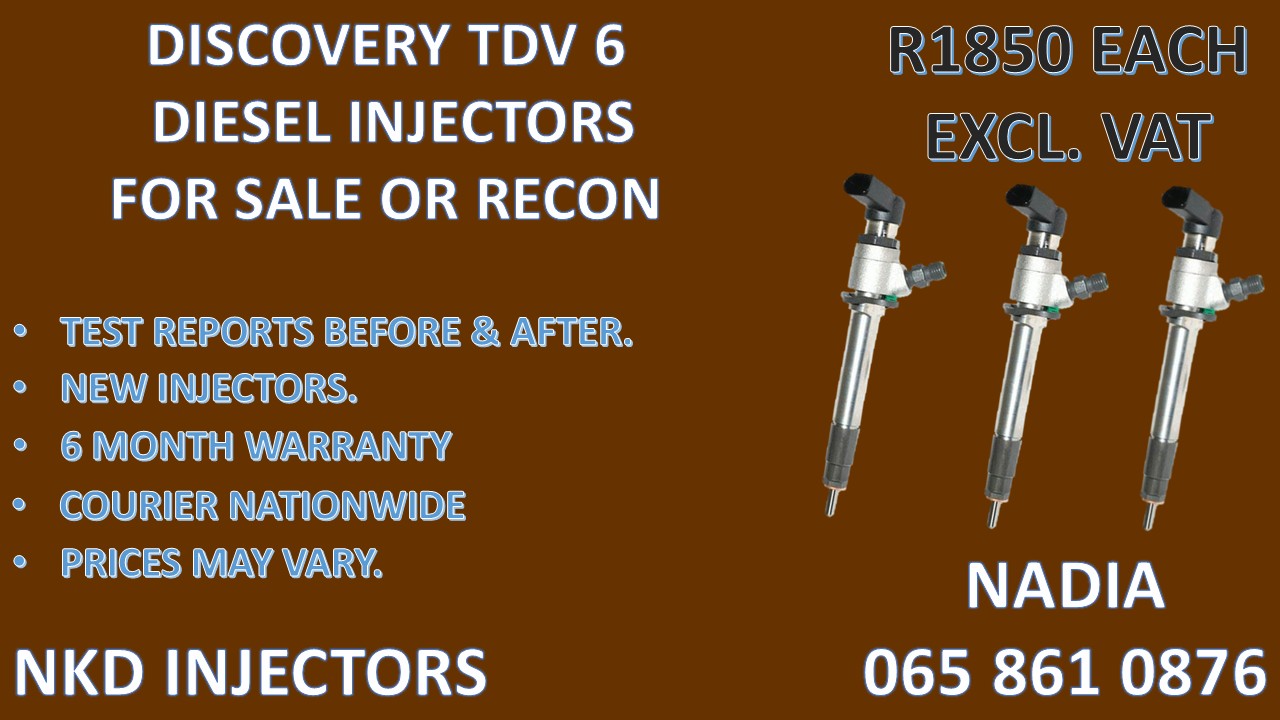 DIESEL INJECTORS FOR SALE FOR DISCOVERY TDV 6 - REBUILD - Private Seller DIESEL INJECTORS FOR SALE FOR DISCOVERY TDV 6 - REBUILD - Private Seller