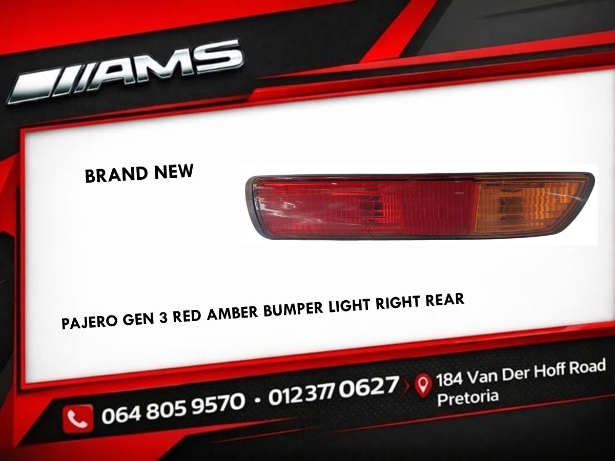 NEW MITSUBISHI PAJERO GEN 3 RIGHT REAR RED/AMBER BUMPER LIGHT - Private Seller NEW MITSUBISHI PAJERO GEN 3 RIGHT REAR RED/AMBER BUMPER LIGHT - Private Seller